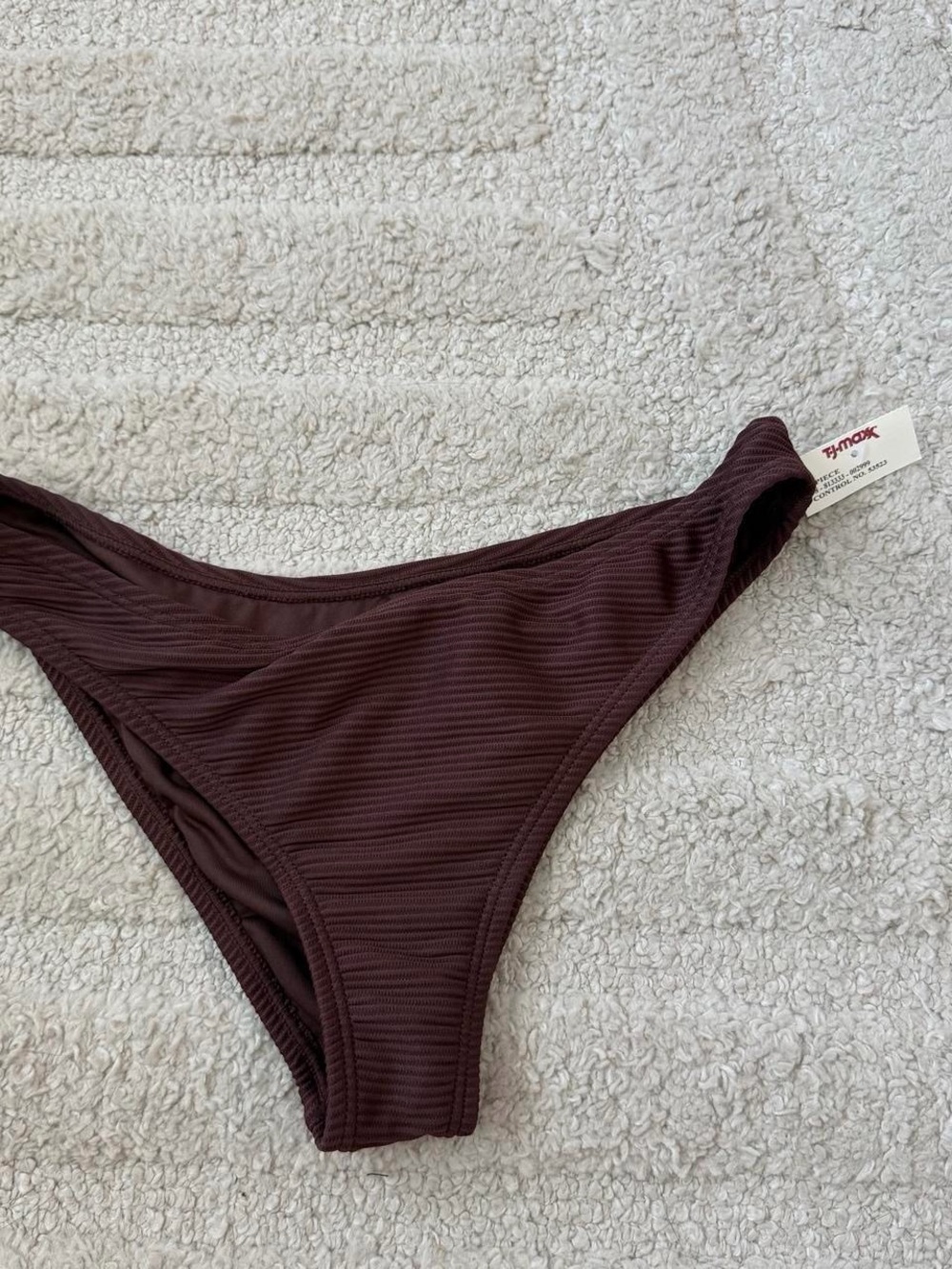 House of Harlow 1960 Ribbed Bikini Bottom - Dark Brown